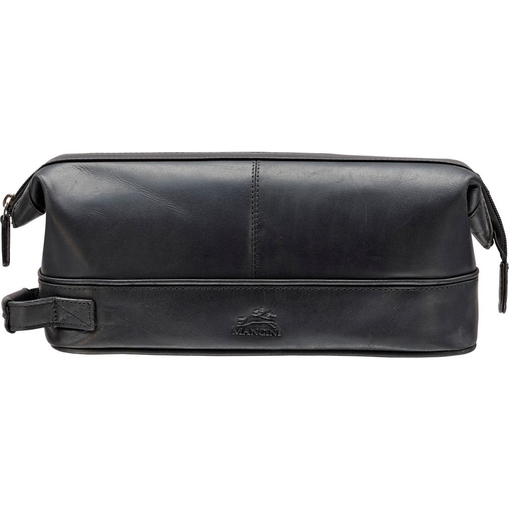 Mancini Classic Toiletry Bag In Black