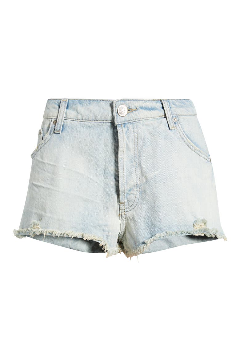 Minnie Distressed Denim Cutoff Shorts, Alternate, color, BLEACH