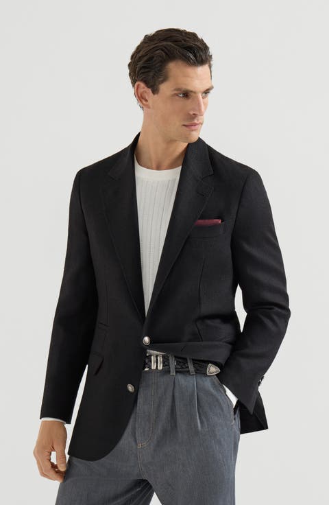 Hopsack deconstructed blazer