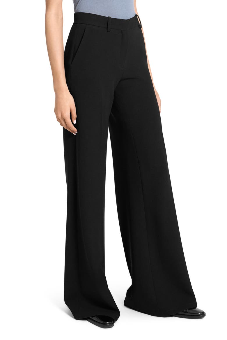 Fluid Flare Leg Pants, Alternate, color, BLACK