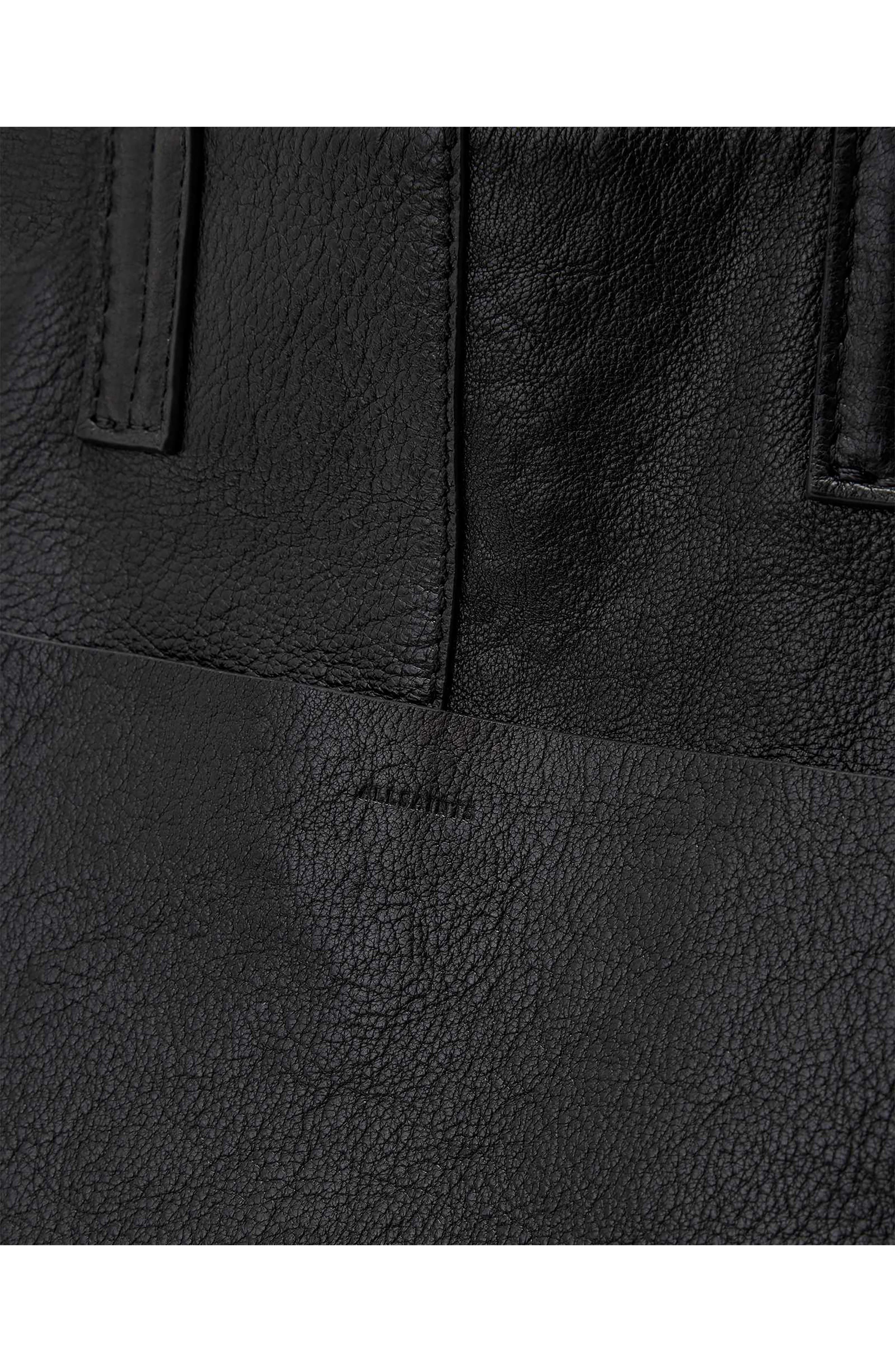 Lutece Leather Tote, Alternate, color, BLACK