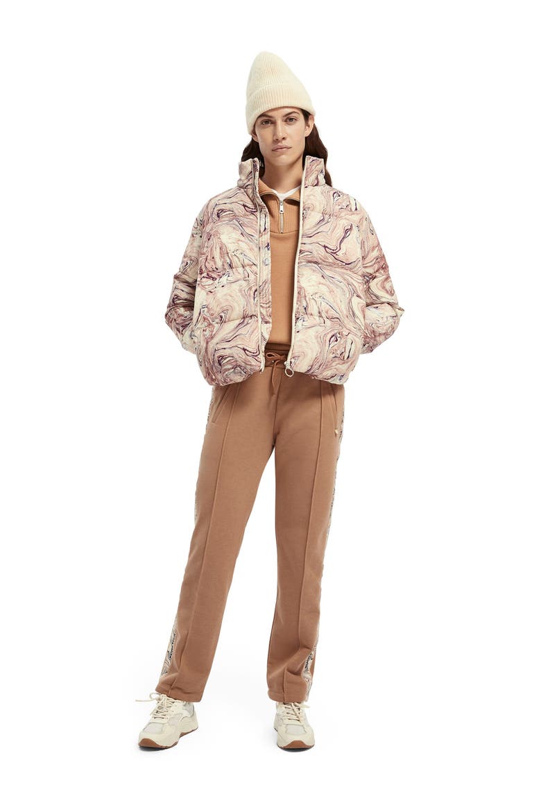Marbleized Puffer Jacket, Alternate, color, COMBO H