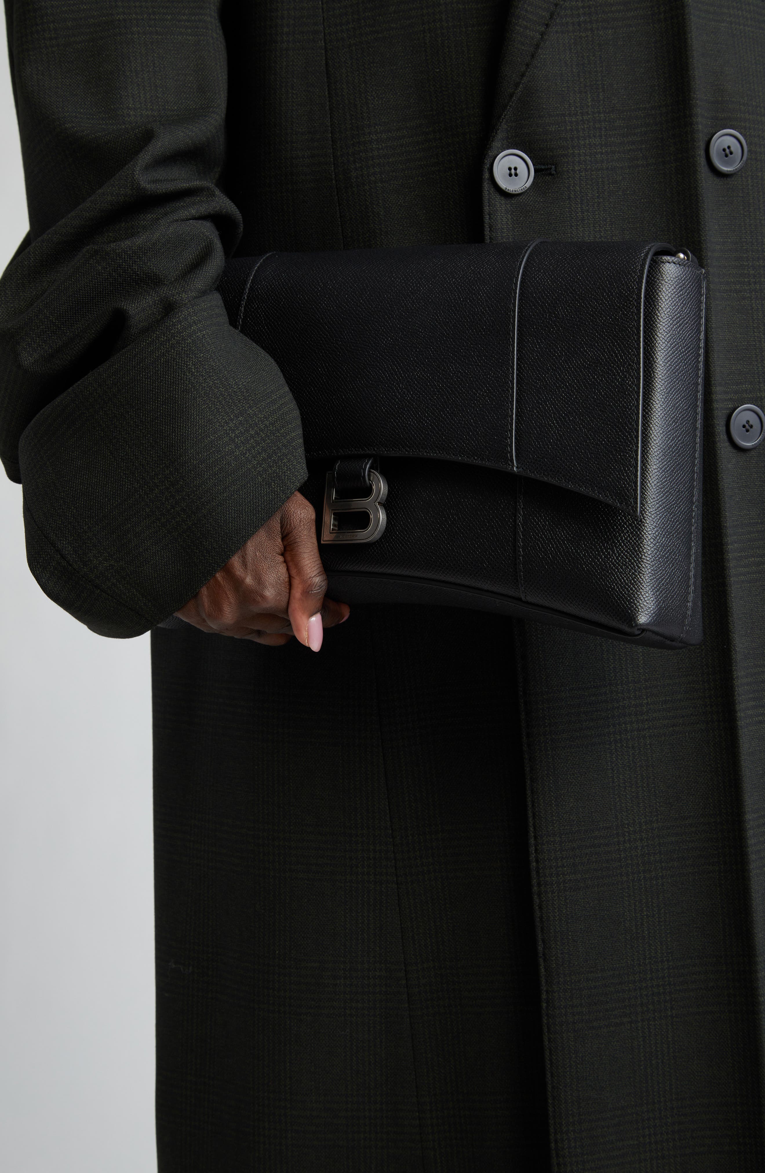 Balenciaga Downtown Grained Leather Crossbody Bag, Alternate, color, 