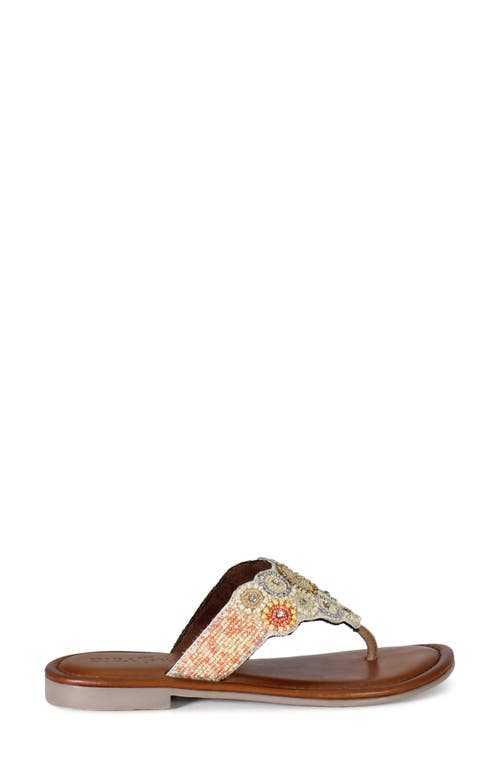 Diba True Kali Nite Beaded Sandal In Tan Beige Multi