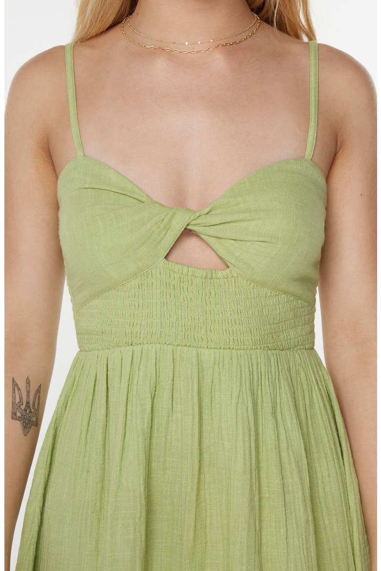 Sunruse Vibes Cutout Minidress, Alternate, color, TARRAGON