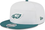 New Era Men's New Era  White/Midnight Green Philadelphia Eagles 2025 NFL Training Camp Split Panel 9FIFTY Snapback Hat