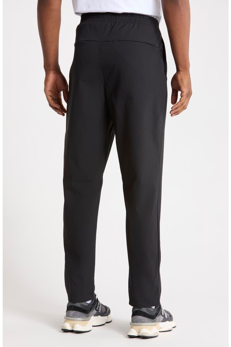 Dayshift Tapered Piqué Pants, Alternate, color, BLACK