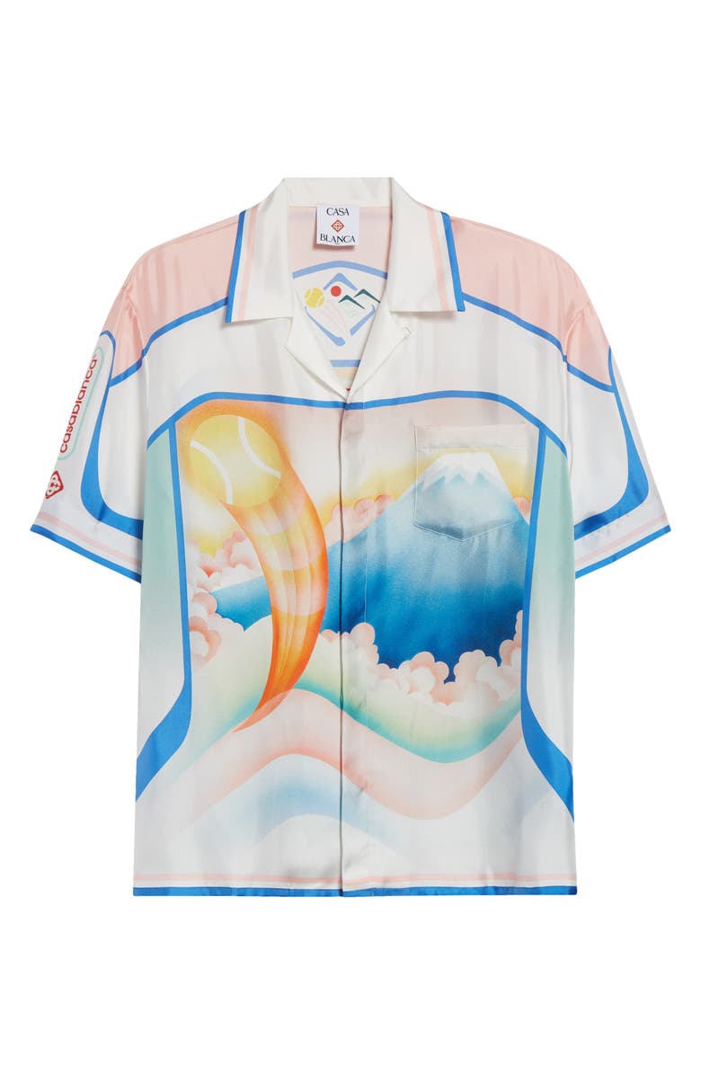 Casablanca Fuji Dream Silk Camp Shirt, Alternate, color, Fuji Dream
