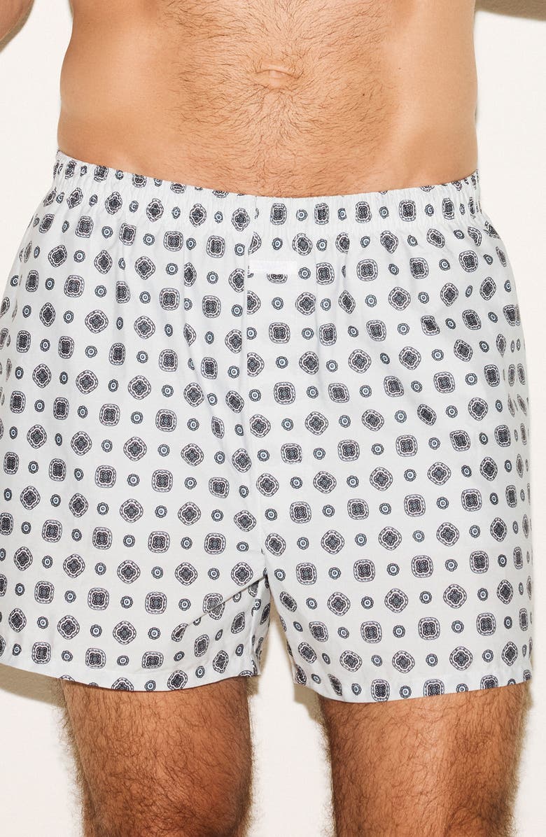 SKIMS Cotton Poplin Boxers, Alternate, color, Foulard Print