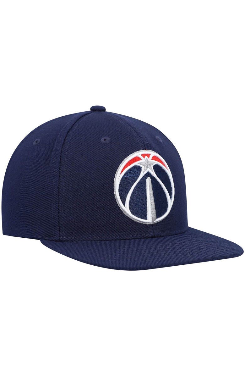 Mitchell & Ness Men's Mitchell & Ness Navy Washington Wizards Ground 2.0 Snapback Hat, Alternate, color, Navy