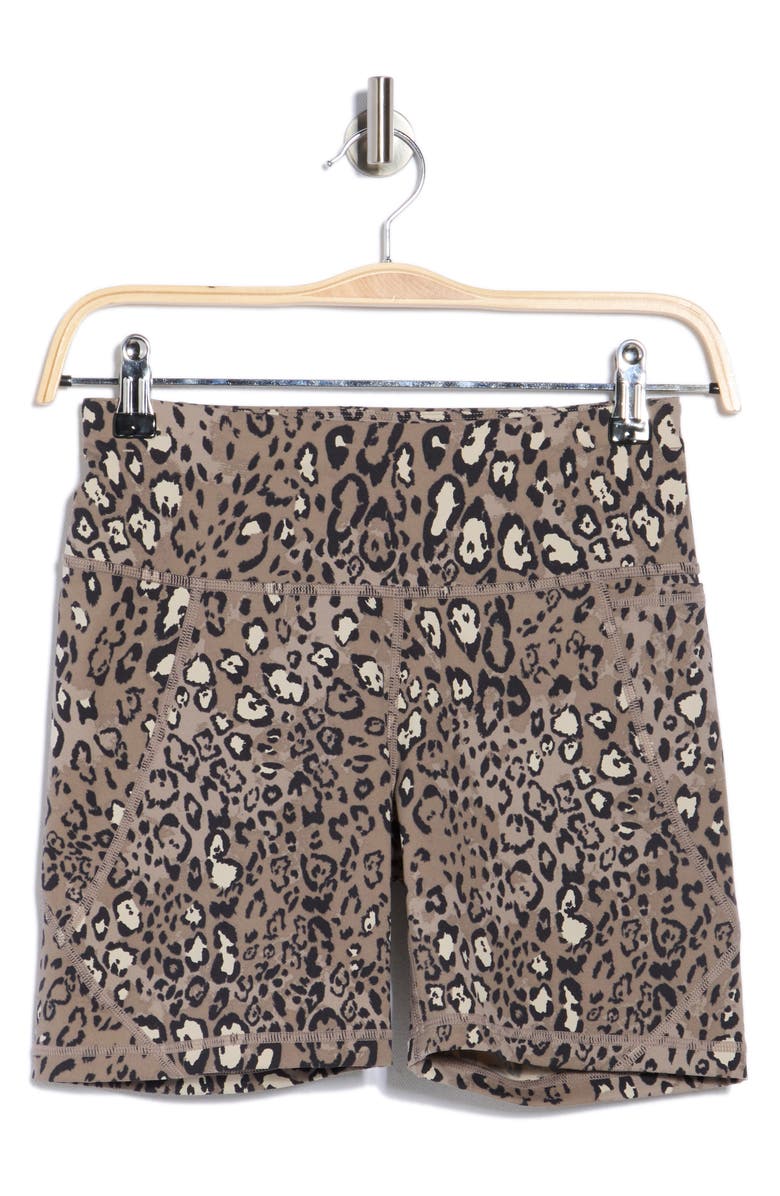Sweaty Betty Power 6" Bike Shorts, Alternate, color, Brown Luxe Leopard Print