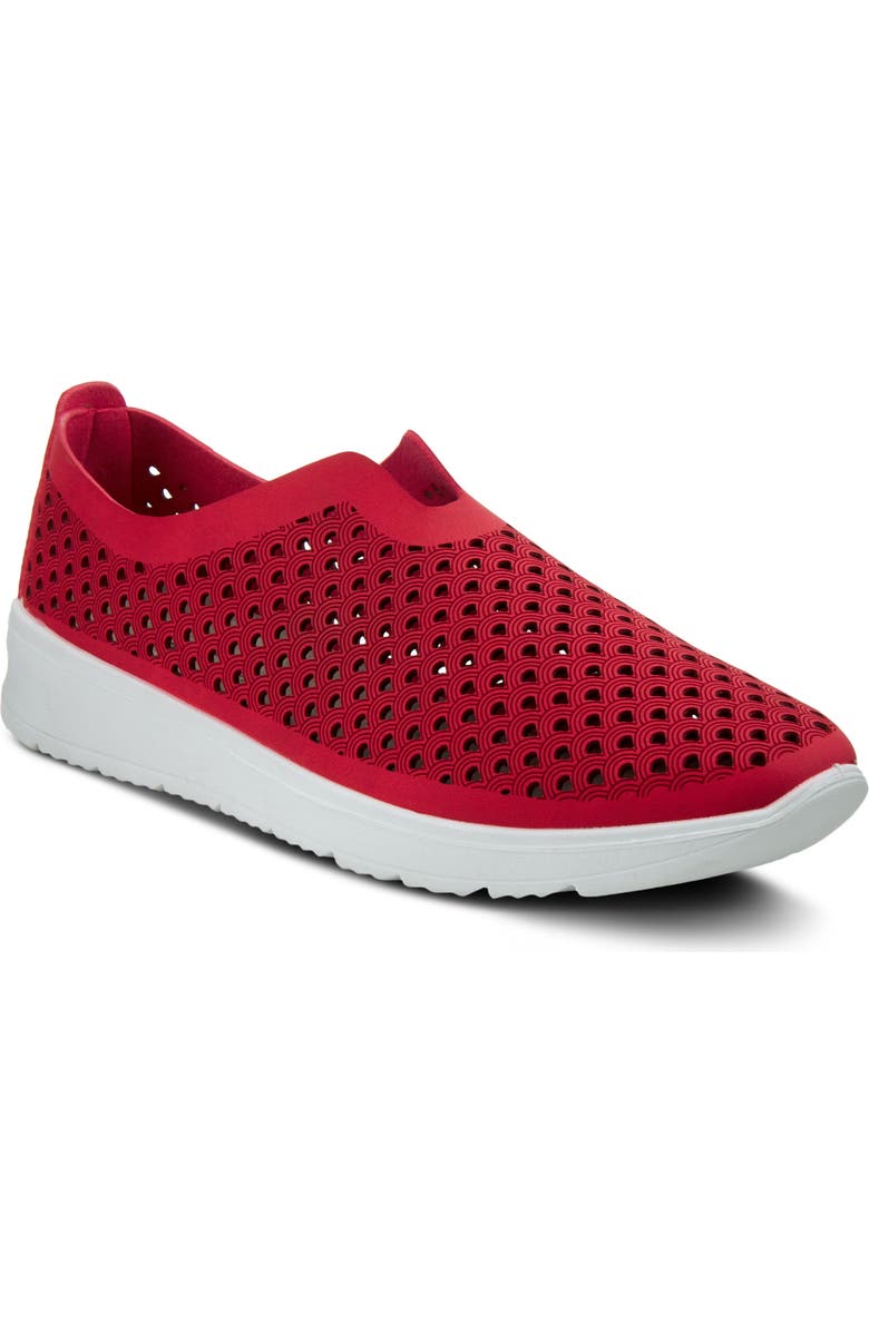 Flexus by Spring Step Centrics Slip-On Sneaker, Main, color, Red Nubuck Leather