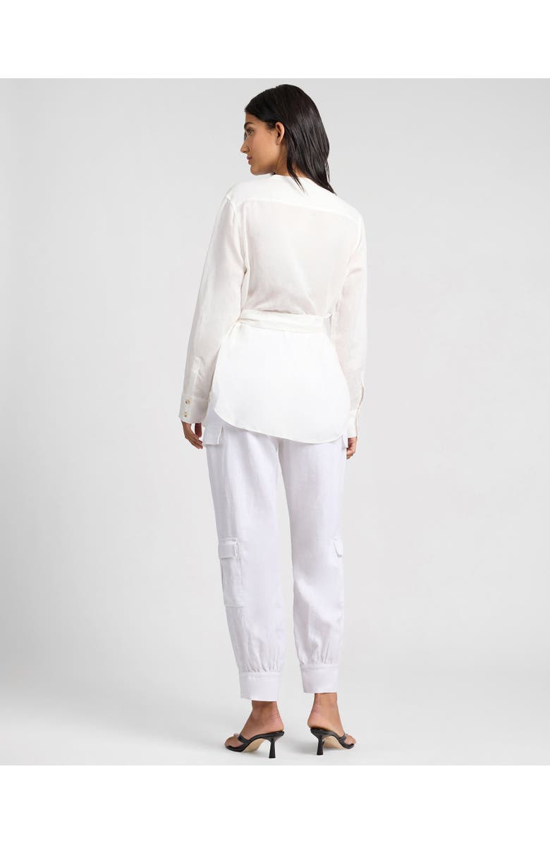 Onia Linen Utility Shirt, Alternate, color, White