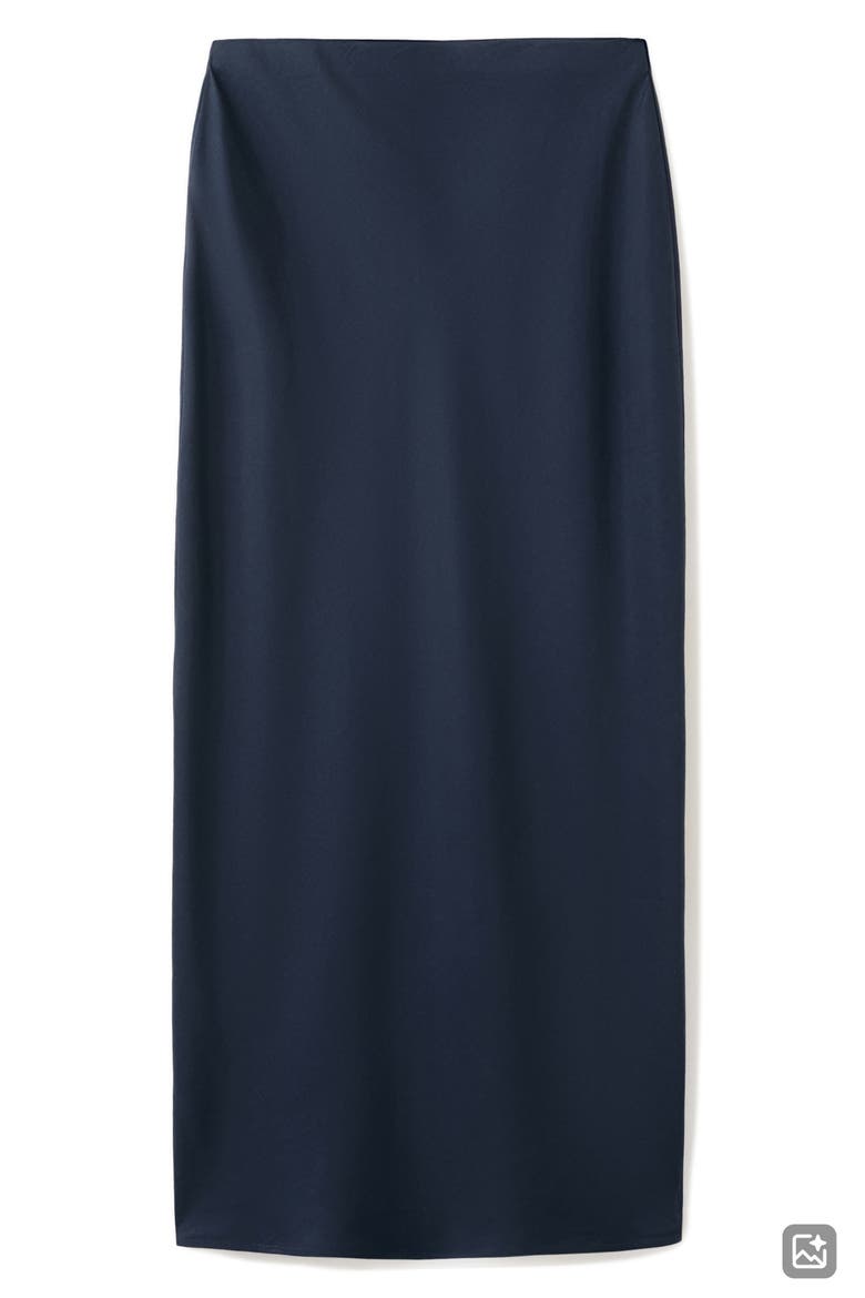 Bias Cut Maxi Skirt, Alternate, color, DARK NAVY