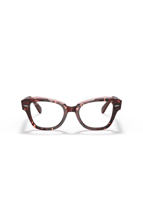 Ray Ban Ray-ban 48mm Irregular Optical Glasses In Brown