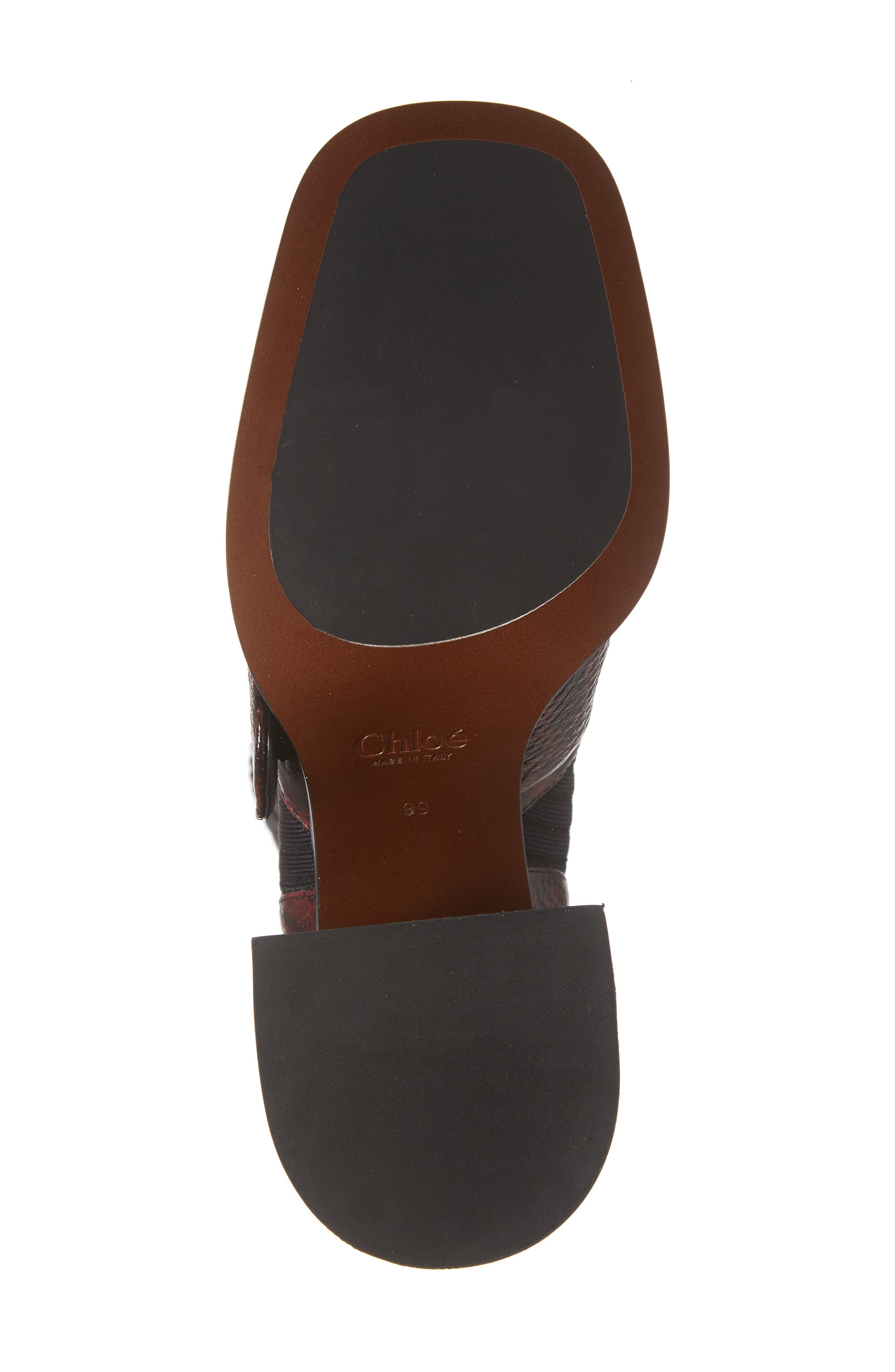 Chloé Bea Snake Embossed Half Sock Boot, Alternate, color, 