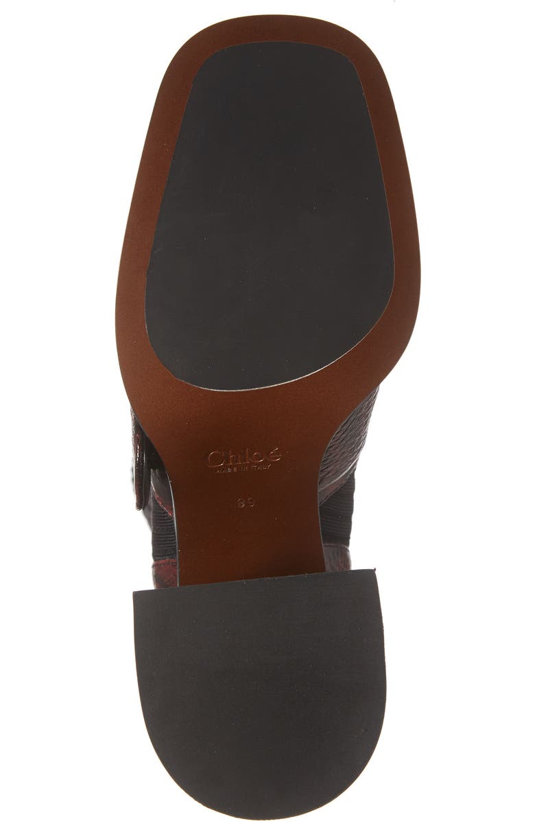 Chloé Bea Snake Embossed Half Sock Boot, Alternate, color,