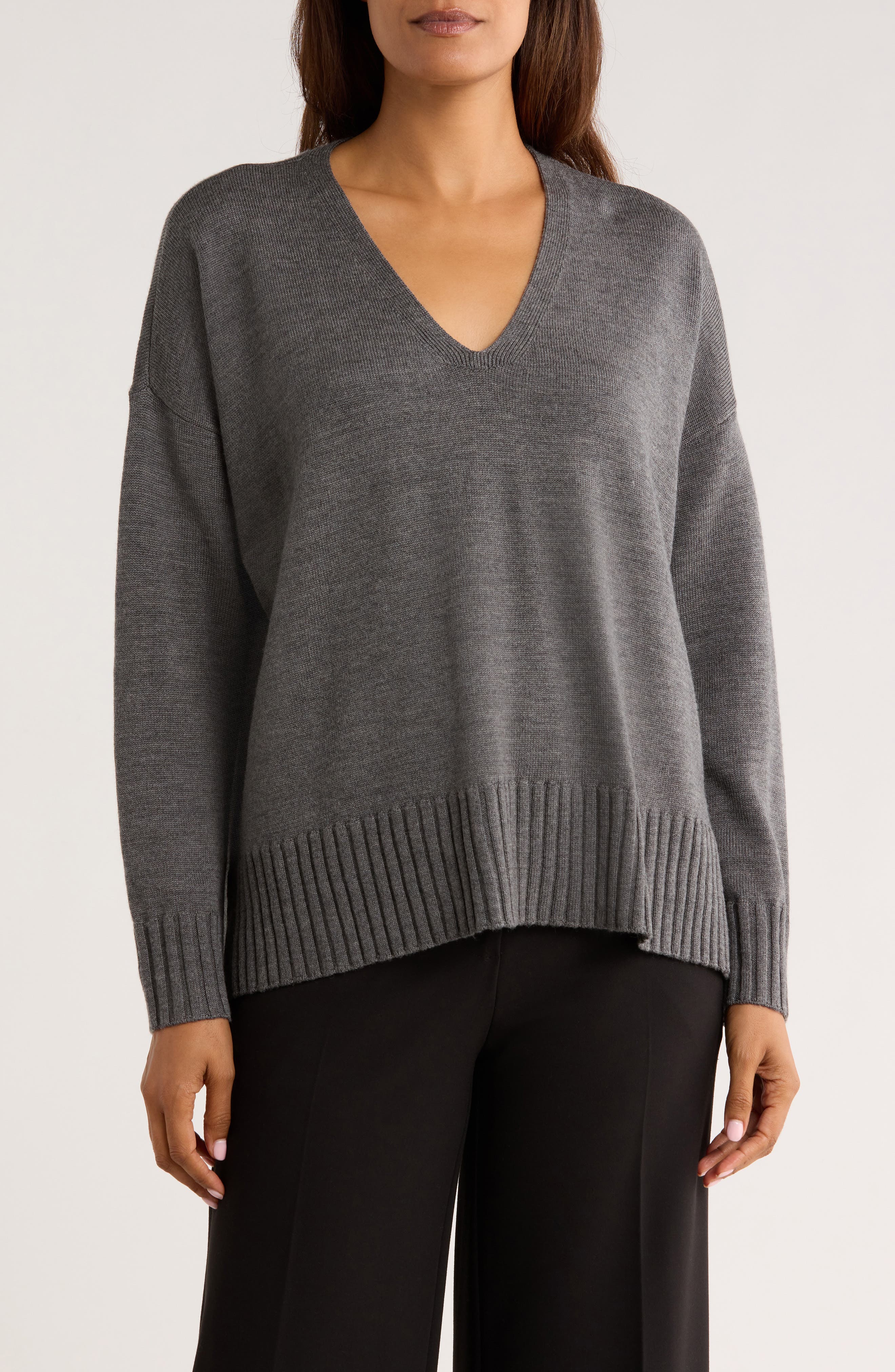 Eileen Fisher V-Neck Wool Sweater