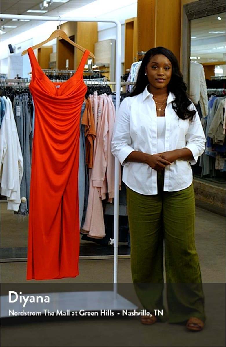 Mae Ruched Column Gown, sales video thumbnail