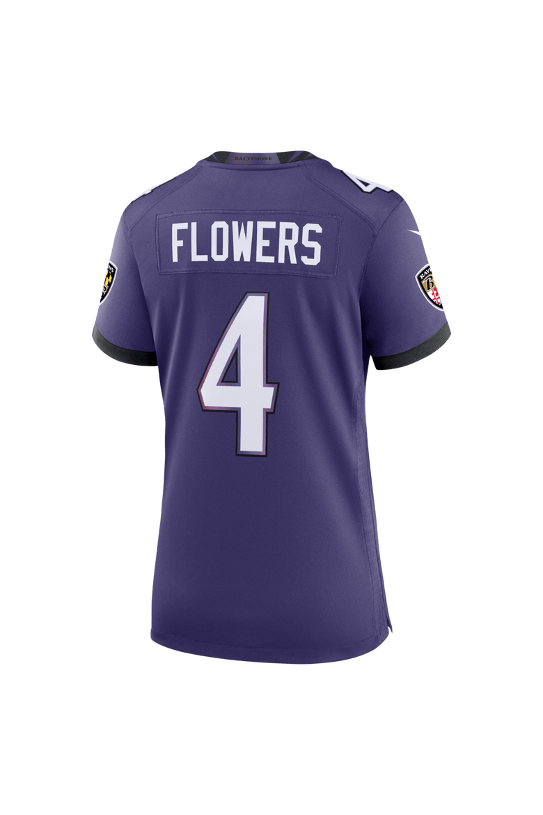 Women's Nike Zay Flowers Purple Baltimore Ravens Team Game Jersey, Alternate, color, Purple