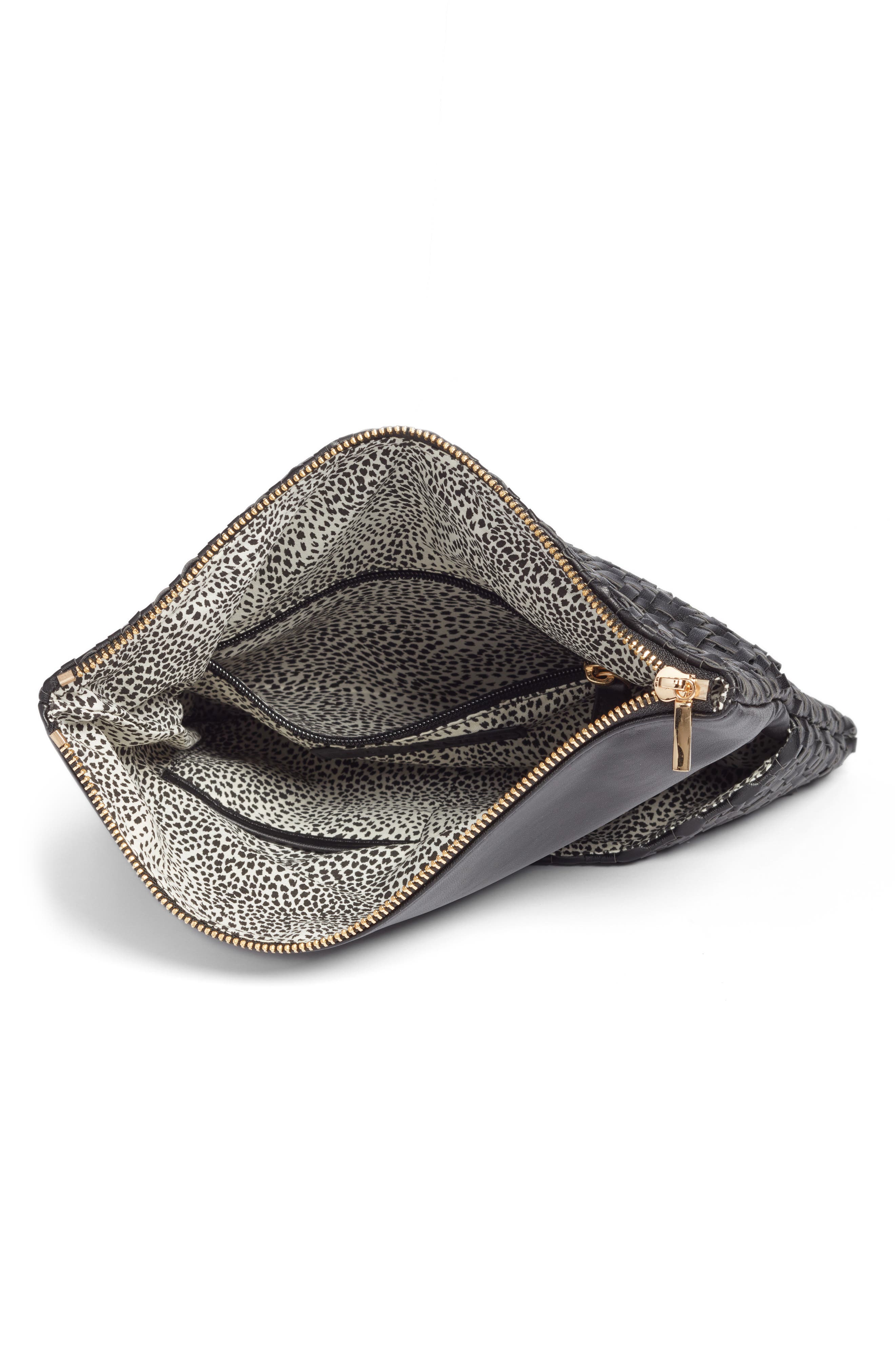 Sole Society Lisbeth Weave Foldover Clutch, Alternate, color, 