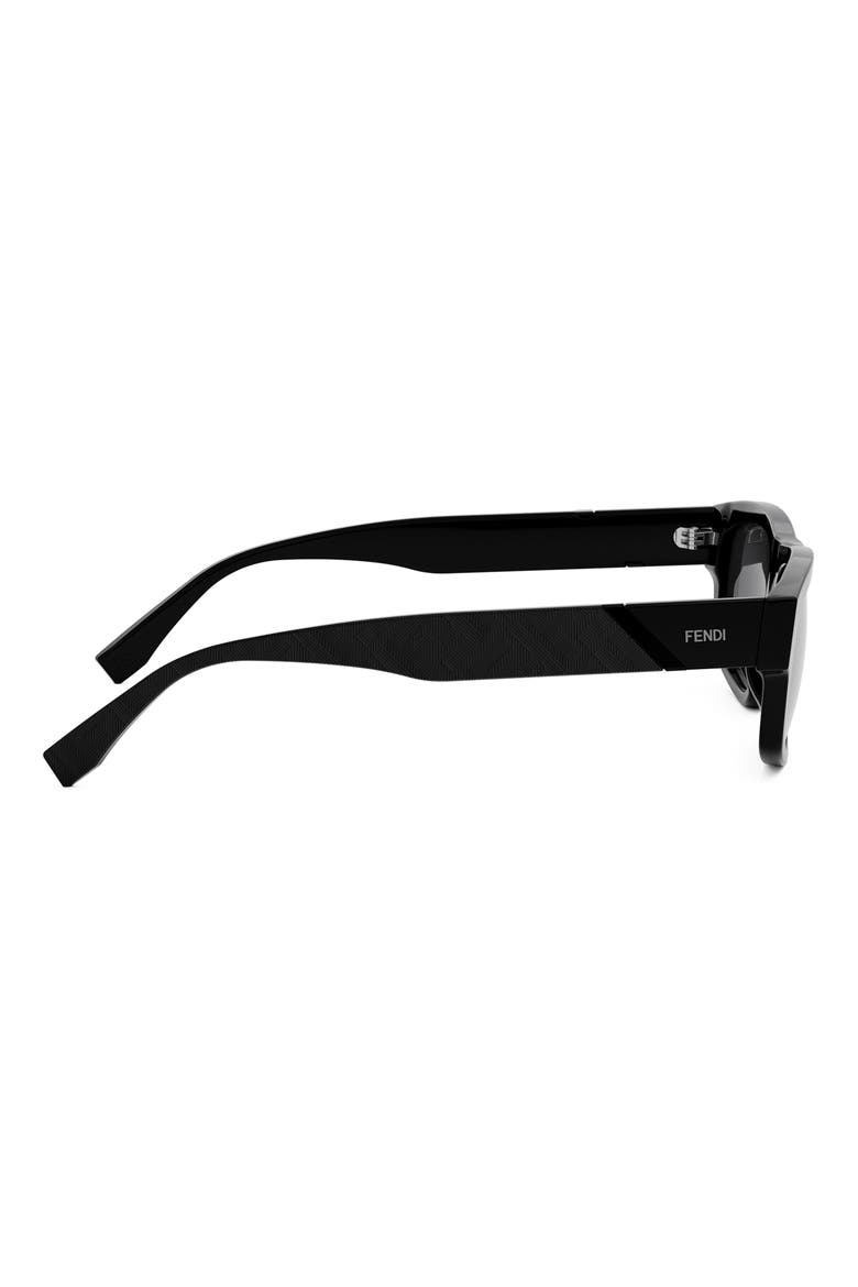 Diagonal 56mm Geometric Sunglasses, Alternate, color, SBLK/SMK