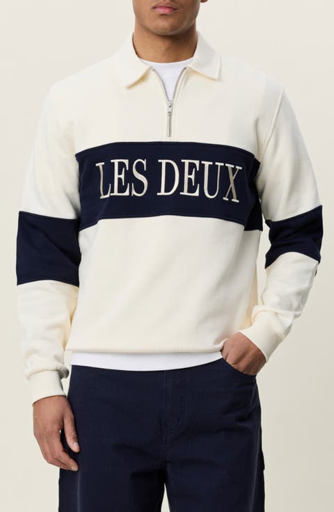 Zipper Rugby Graphic Pullover