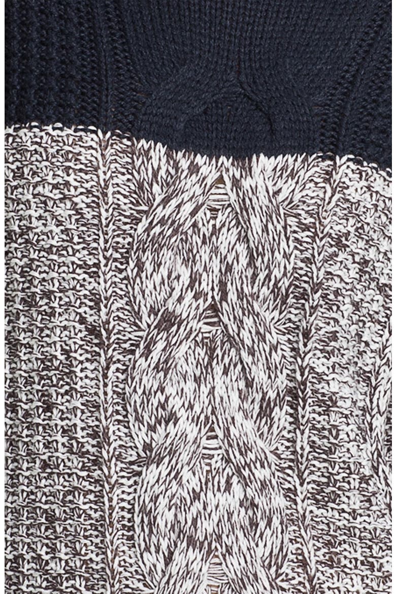 Colorblock Cable Sweater, Alternate, color, NAVY- ECLIPSE COMBO