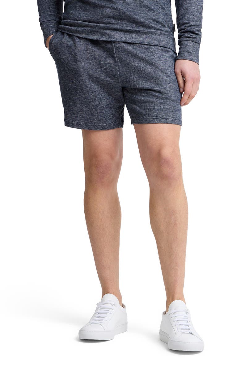 Onia Linen Terry Shorts 6", Alternate, color, Washed Navy