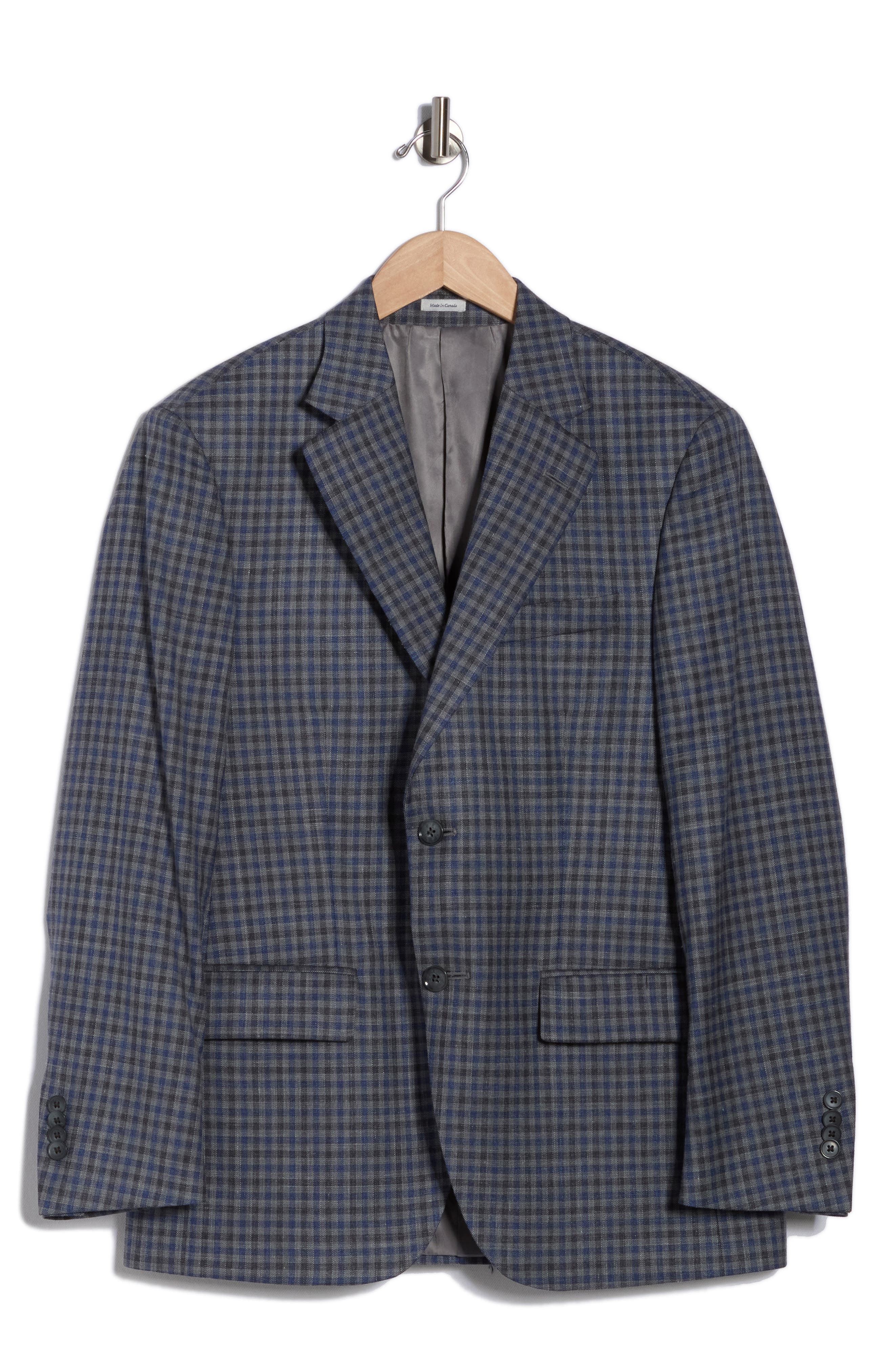 Peter Millar Flynn Classic Fit Check Wool Blend Sport Coat