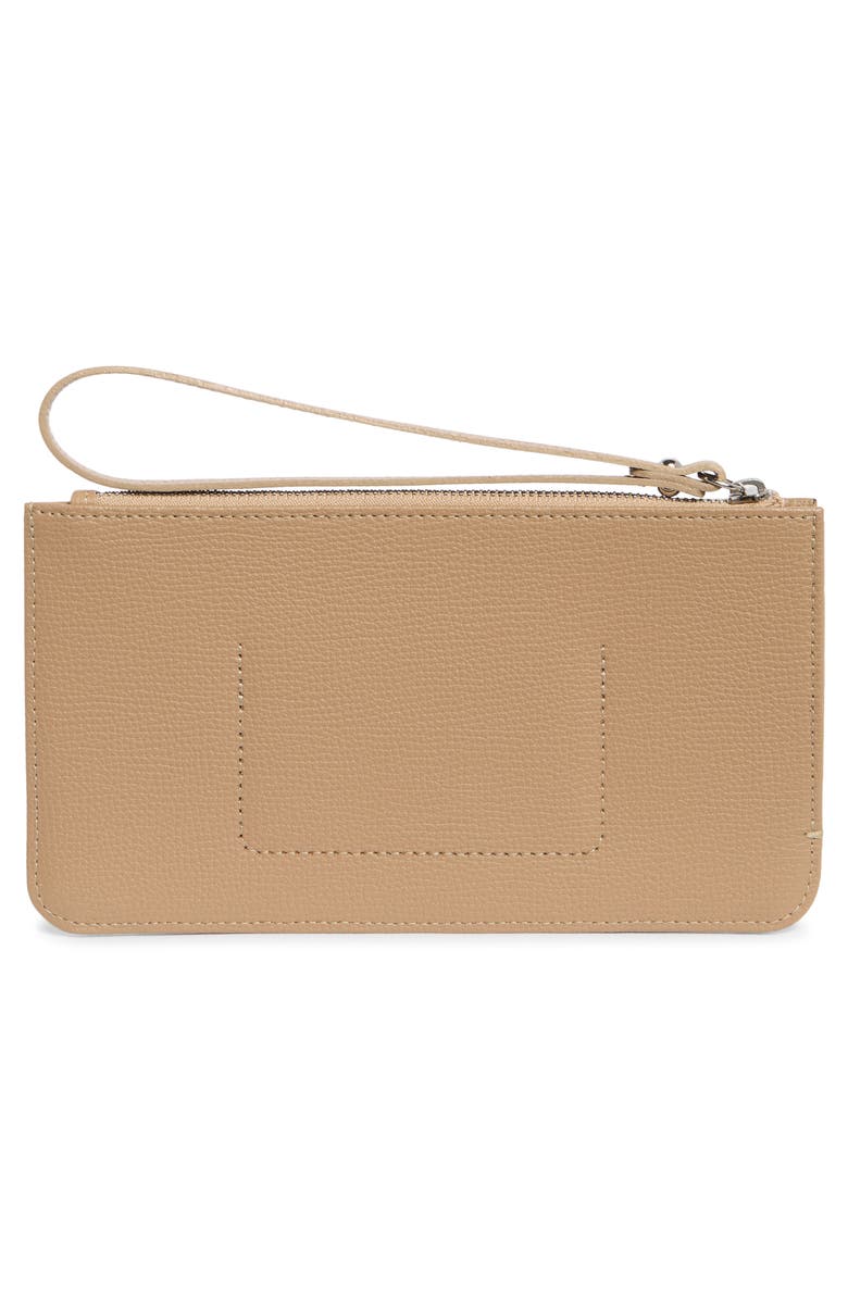 Longchamp Leather Wristlet, Alternate, color, Sand