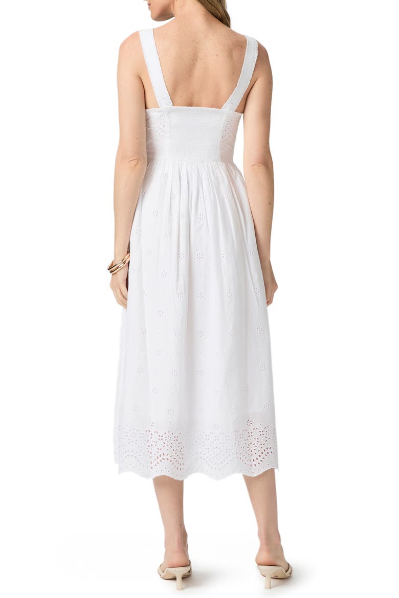 Riesling Eyelet Sleeveless Maxi Dress, Alternate, color, WHITE