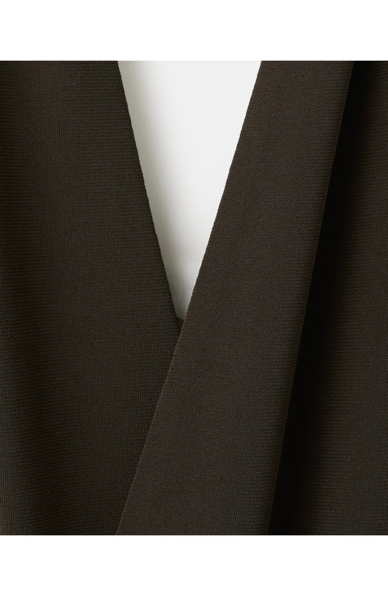 MANGO Halter Tie Waist Wide Leg Faux Wrap Jumpsuit, Alternate, color, Brown