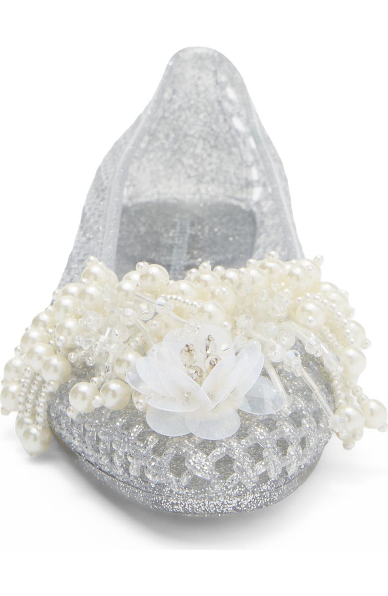 Jeffrey Campbell Wade-J Jelly Flat, Alternate, color, Silver Glitter Pearl