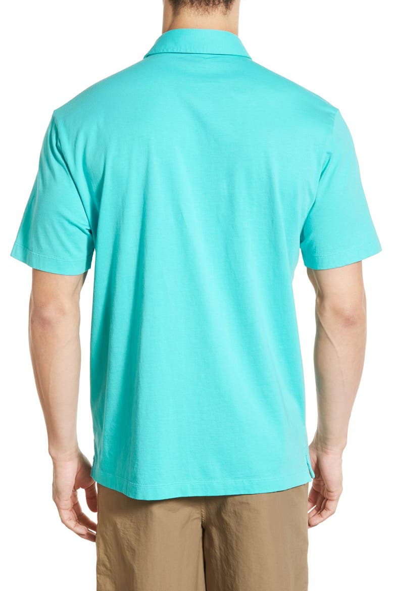 Trout Fitz Roy Regular Fit Organic Cotton Polo, Alternate, color, HOWLING TURQUOISE