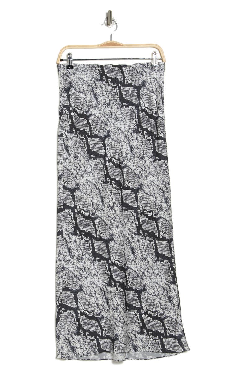 Theory Snakeskin Print Silk Slip Skirt, Alternate, color, Grey Multi