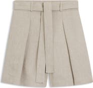 BOSS Tojuna Belted High Waist Shorts