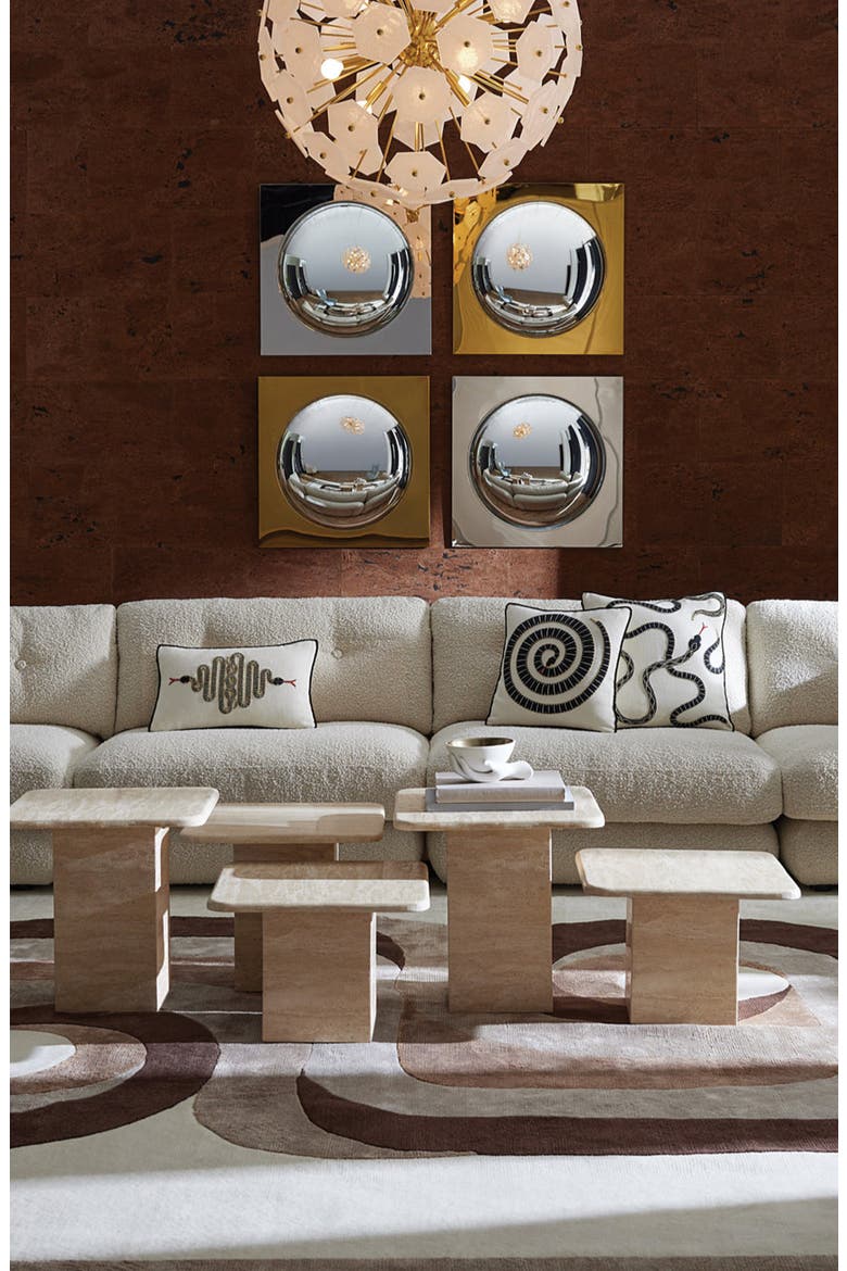 Eden Embroidered Pillow, Alternate, color, Black
