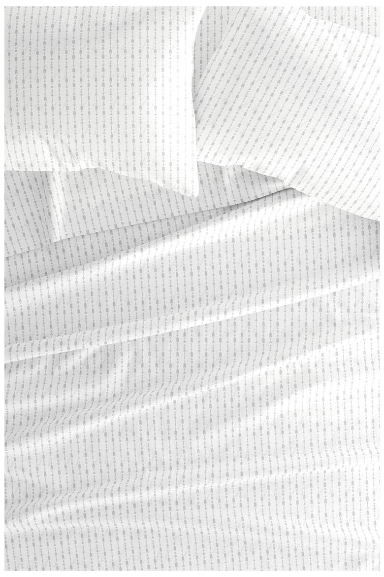 IENJOY HOME Premium Ultra Soft Elegant Beaded Arrows 4-Piece Sheets Set, Alternate, color, LIGHT GRAY