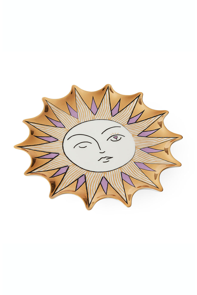 Muse Sun Trinket Tray, Main, color, Gold / Lavender