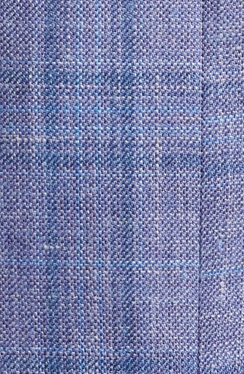 Jack Victor Midland Contemporary Fit Plaid Slub Wool & Silk Blend Sport Coat In Lavender