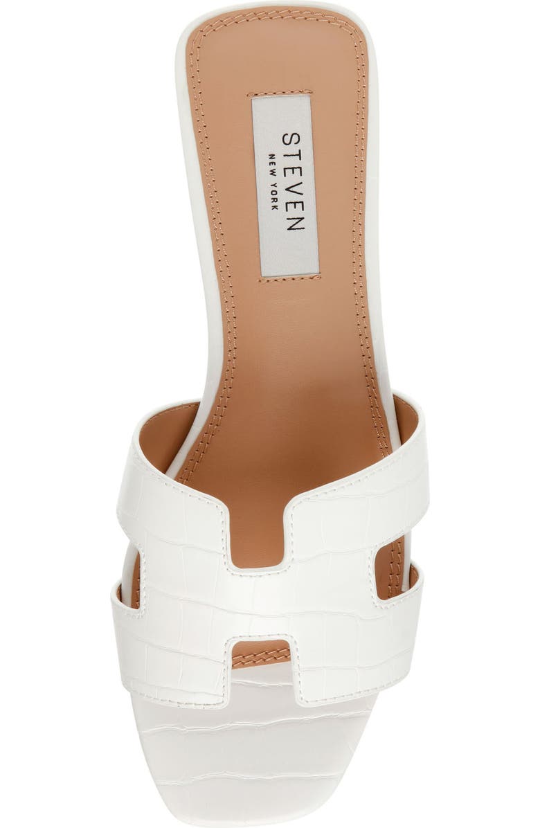 Steven New York Hutchy Croc Embossed Sandal, Alternate, color, White Croco