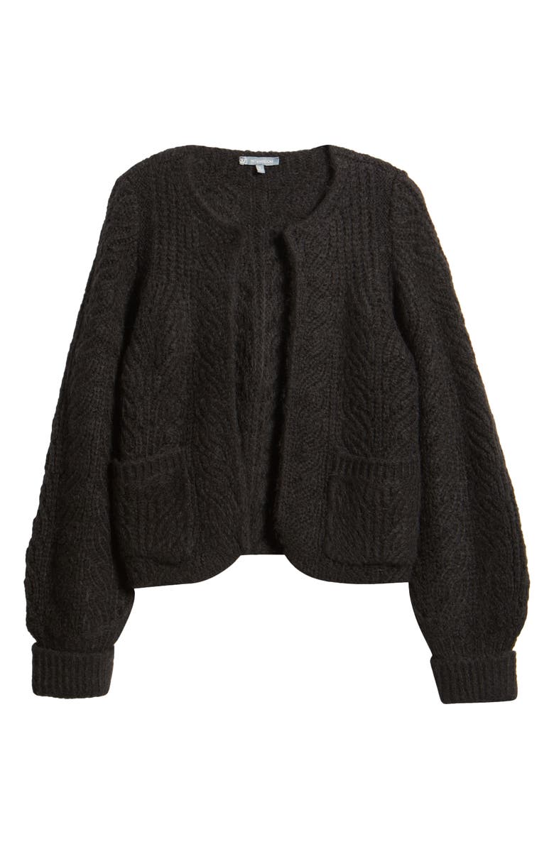 Wit & Wisdom Blouson Sleeve Cable Knit Crop Cardigan, Alternate, color,