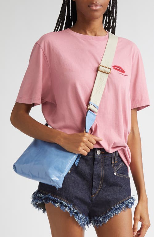 Isabel Marant Nessah Wardy Leather Crossbody Bag In Blue