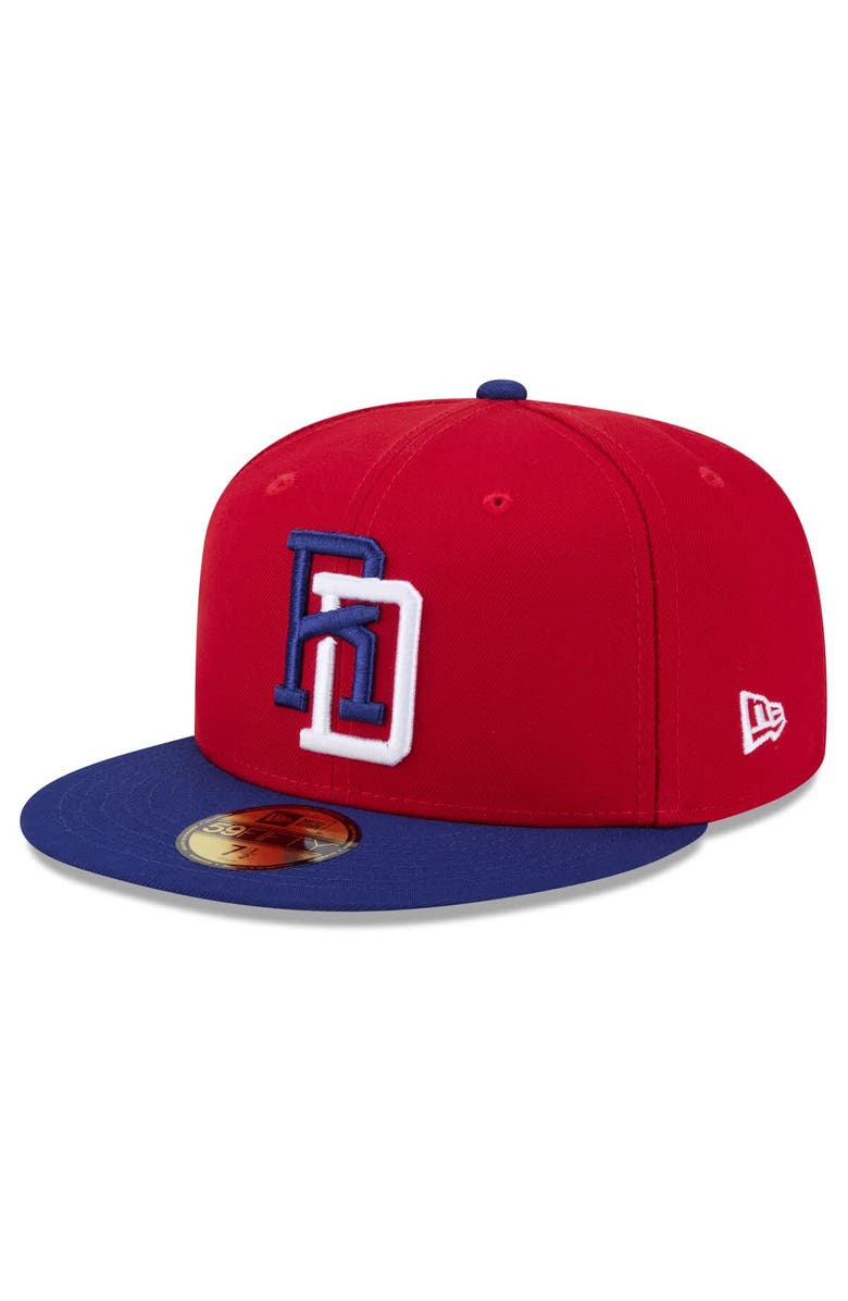 New Era Men's New Era  Red/Blue Dominican Republic Baseball 2026 World Baseball Classic 59FIFTY Fitted Hat, Alternate, color, Red