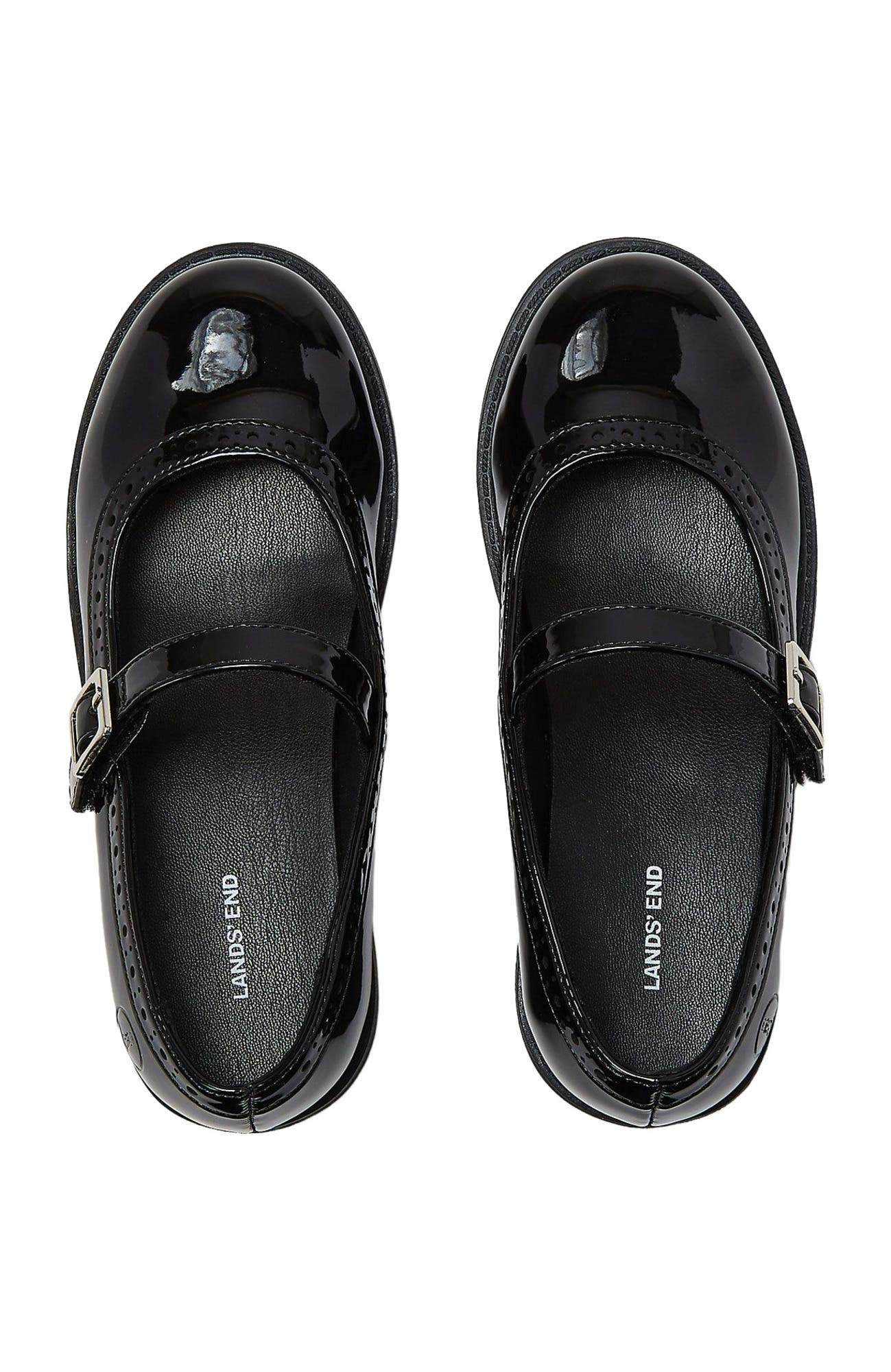 Lands' End Girls Easy On Classic Mary Jane, Alternate, color, Black Patent