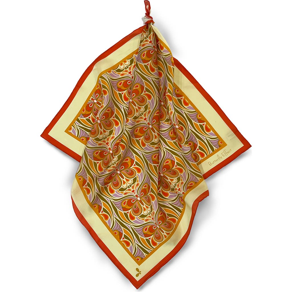 Henelle Silk Bandana In Butterfly Effect Citrus