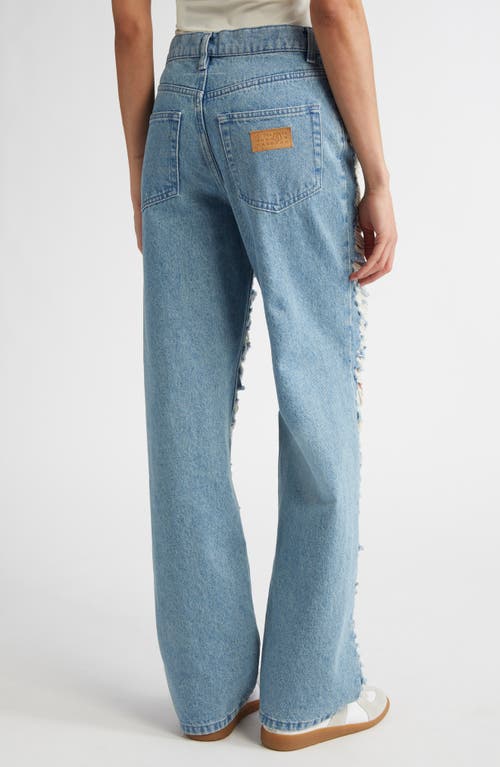 MM6 MAISON MARGIELA MM6 MAISON MARGIELA RIPPED STRAIGHT LEG JEANS 