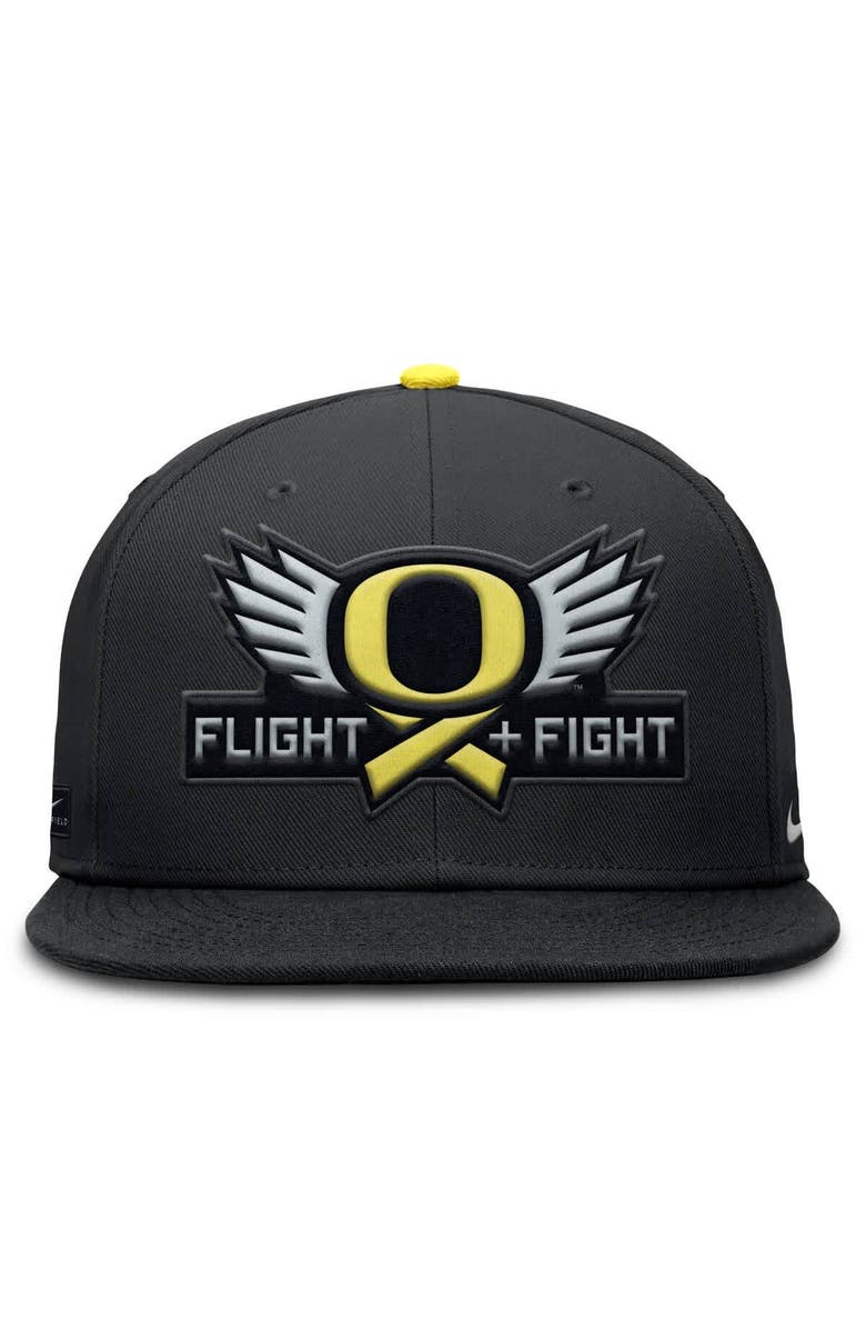 Nike Men's Nike  Black Oregon Ducks Fitted Hat, Alternate, color, 