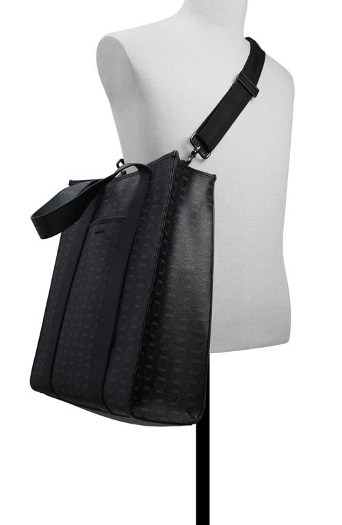 Ted Baker London Harrison Tote In Canvas Black Graphic